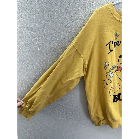Disney Womens Sweatshirt Size 3XL Graphic Winnie the Pooh Yellow Crewneck - Picture 3 of 11